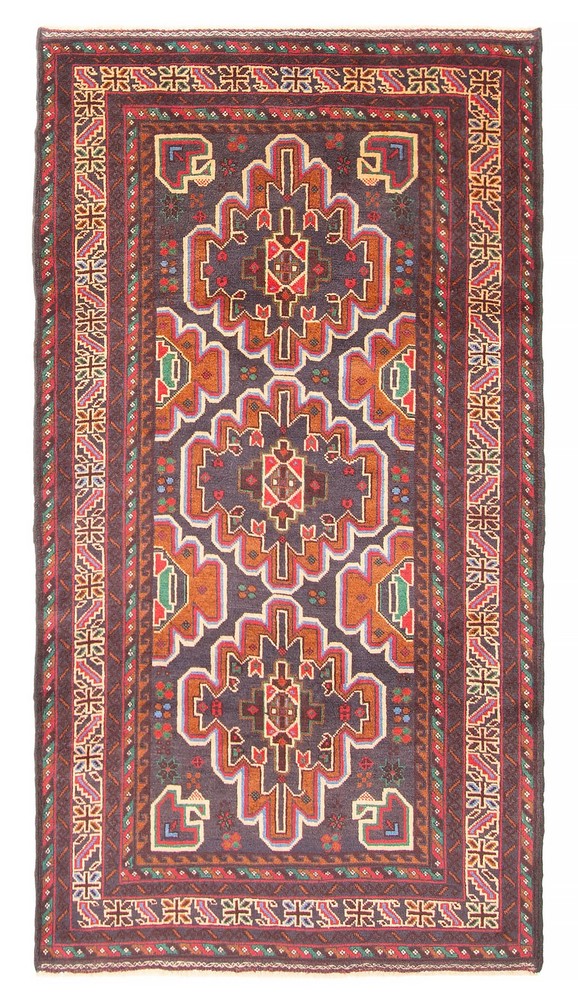 Vintage Traditional Hand-Knotted Area Rug 3'5" x 6'7" Oriental Wool Carpet