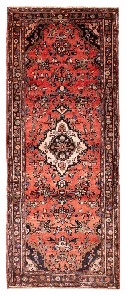 Vintage Hand-knotted Runner Rug 3'11" x 9'10" Traditional Oriental Wool Carpet