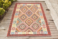 Afghan Rug 58”x82” Handwoven Carpet 150x210cm Maimana Eclectic Oriental Rug