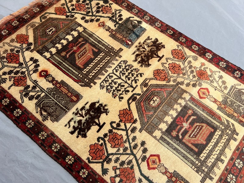 2'11x4'4 ft Vintage Afghan Rug, Hand Knotted Soft Pile Floral Tribal Area Carpet gallery