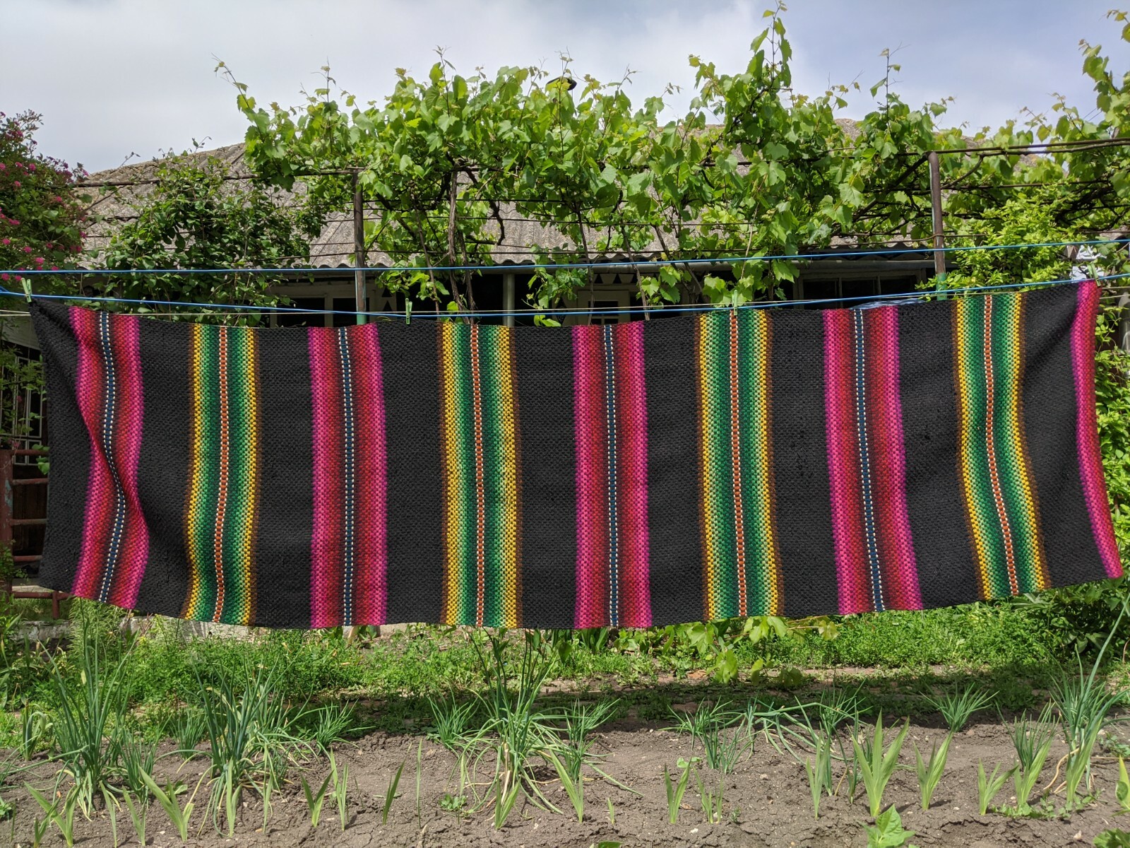 Handmade Wool Woven Carpet Kilim Runner 'Seasons' Moldavian Bessarabian 1983 gallery