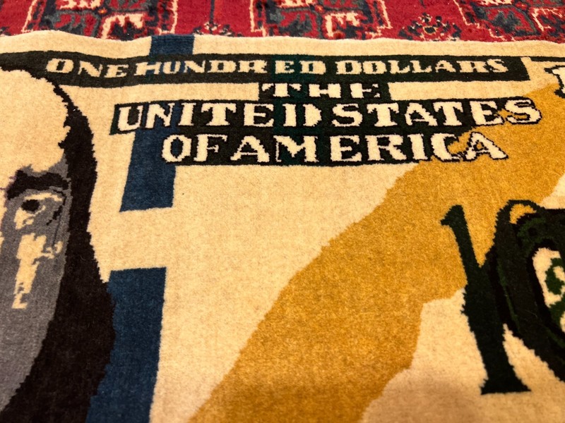 Stunning Fine Weave American US Currency Handmade Carpet gallery