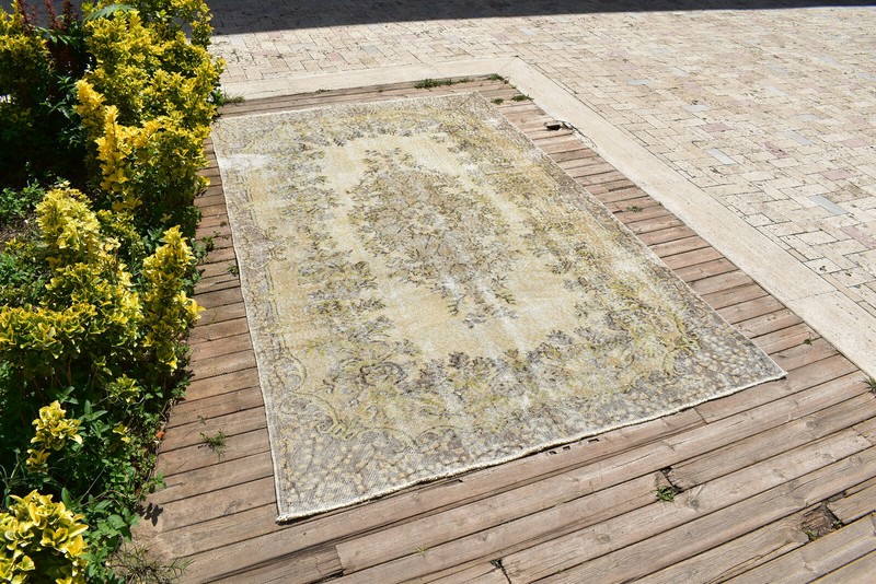 Turkish Rug 67''x105'' Oushak Rug Tribal 5x8 Rug Vintage Muted Color 171x268cm gallery