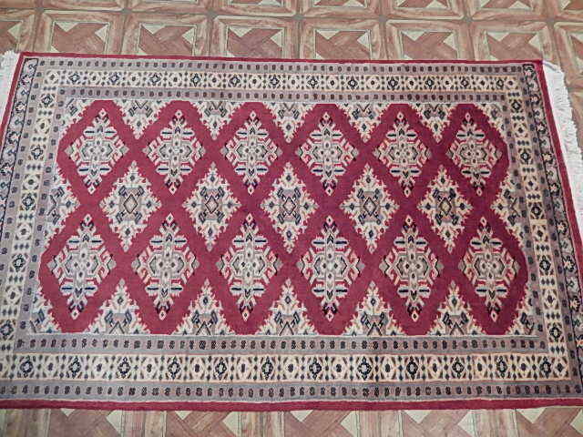 3x5 All-Over Diamonds Handmade Blood and Fire New Rug B-78134 gallery