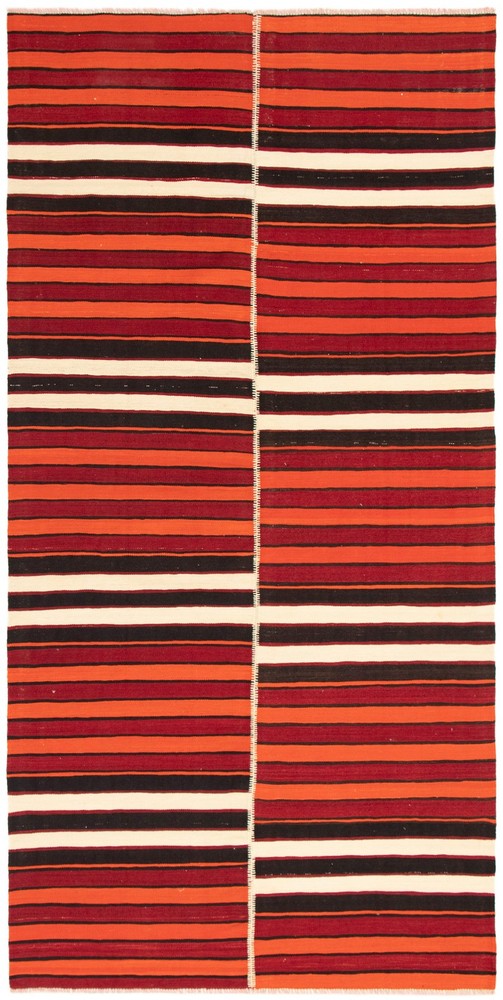 Vintage Hand Woven Area Rug 5'7" x 11'2" Traditional Wool Oriental Carpet