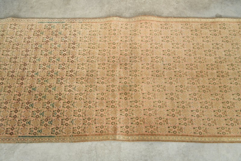 2x9 Turkish Runner Rug Hand-Knotted Vintage Oushak Wool Rug Faded Carpet,645 gallery