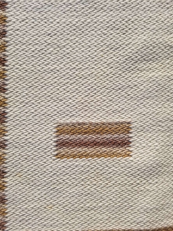 Vintage Traditional Handmade Swedish Wool Multicolor Kilim 203x132cm gallery