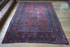 Antique Distressed Kashaan Rug 6’8″x9′