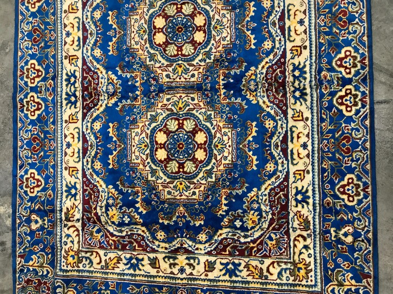 Area Rug 75" x 48" Blue, Red, Gold, Unbranded gallery