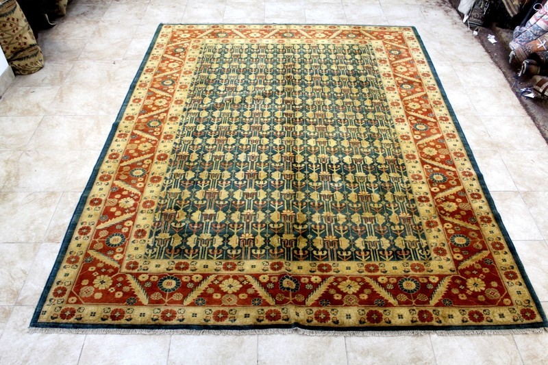 9X12 EXQUISITE MINT 200+KPSI HAND KNOTED VEGETABLE DYE WOOL KASHANN TURKISH RUG gallery