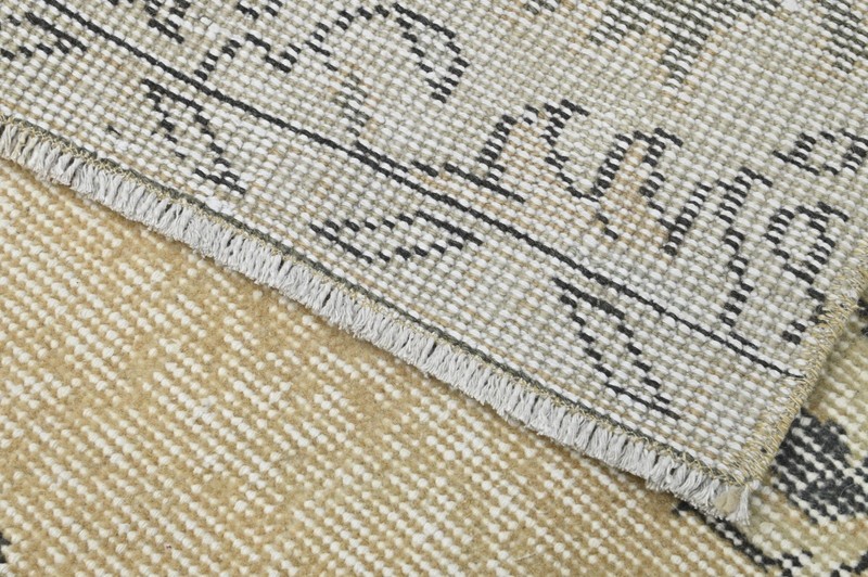 Vintage Turkish Runner Rug 2x8ft Wool Anatolian Handmade Hallway Oushak BEIGE gallery