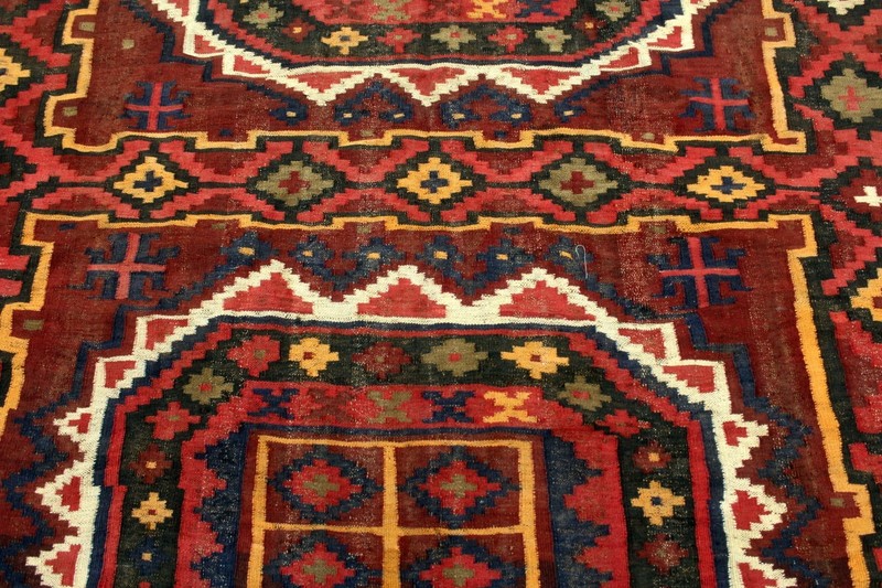 13X7 MAGNIFICENT MINT HAND KNOTTED VEGETABLE DYE DOUBLE SIDED SHIRAZI KILIM RUG gallery