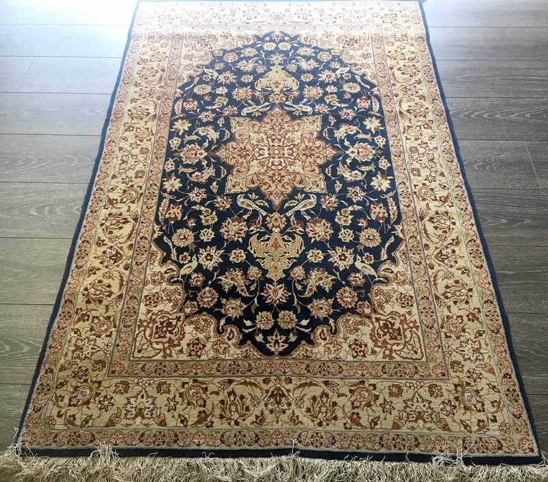 Silk & Wool Vintage Exquisite Hand-knotted Rug proximally 3’ X 5’ gallery