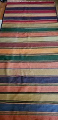 Handmade vintage afghan tribal maldari kilim rug, Width 57″, Length 10ft