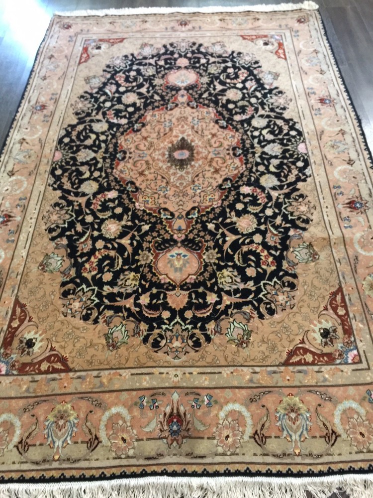 Authentic Hand Made TBZ Silk Foundation Rug 5’5 Feet By 8’3