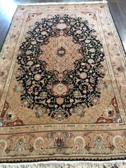 Authentic Hand Made TBZ Silk Foundation Rug 5’5 Feet By 8’3