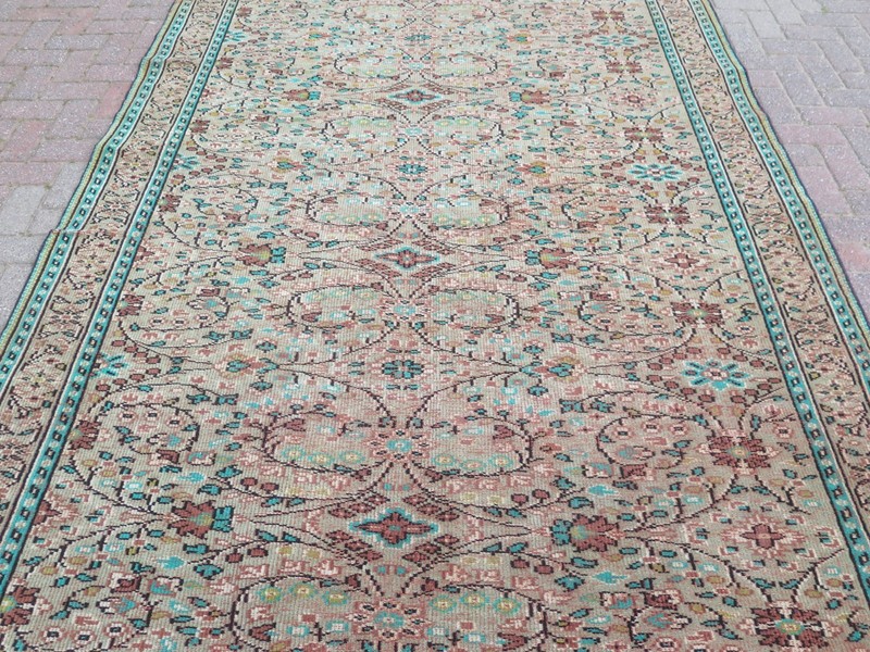 Turkish Rug, Modern Rug, Area Rugs, Vintage Rug, Distressed Wool Carpet 77"x117" gallery
