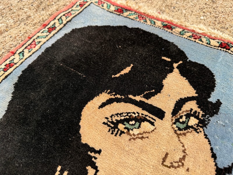 SMALL ANTIQUE ORIENTAL RUG HAND-KNOTTED VINTAGE handmade fine art portrait 2x2 gallery