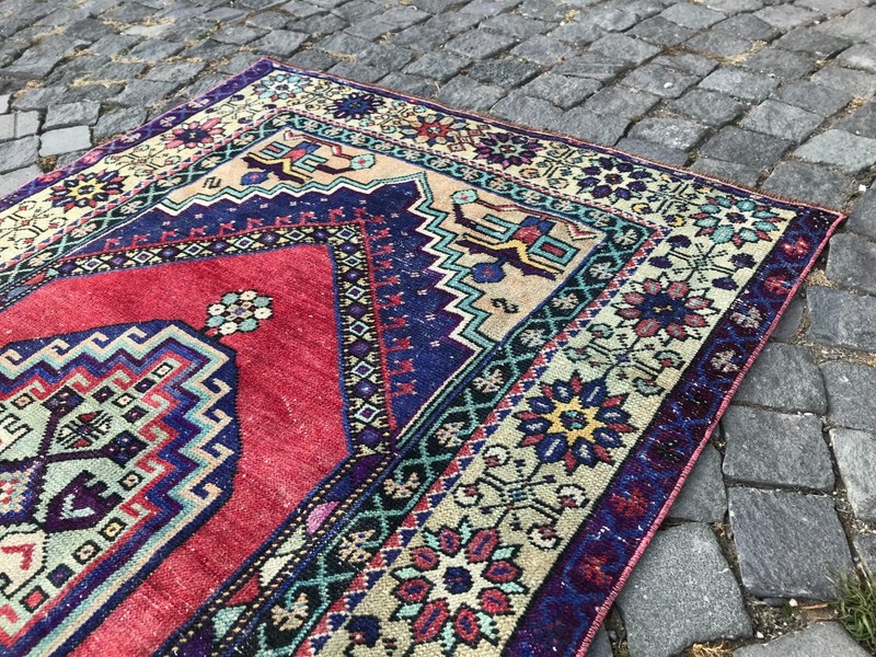 Handmade Rug Turkish Area Rug Vintage Rug Oushak Rug Antique Rug Bohemian Rug gallery