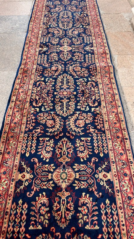 2'7'' x 13'1'' Vintage Rug Runner Carpet Natural Village Handmade Rug.SKU:P1763 gallery