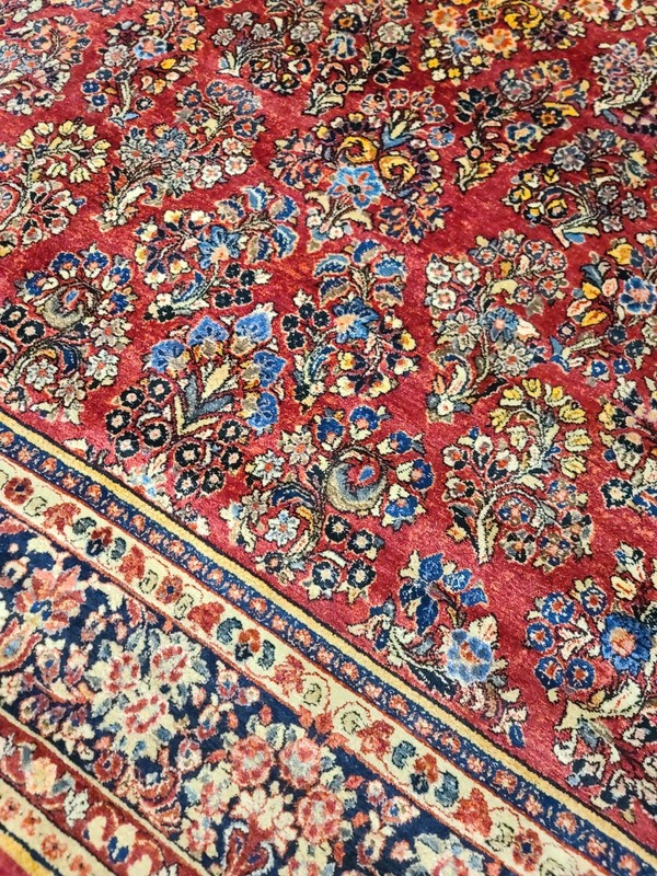 Circa 1920 ANTIQUE allover saruke ESTATE SALE RUG size 9x12 one of it's kind gallery