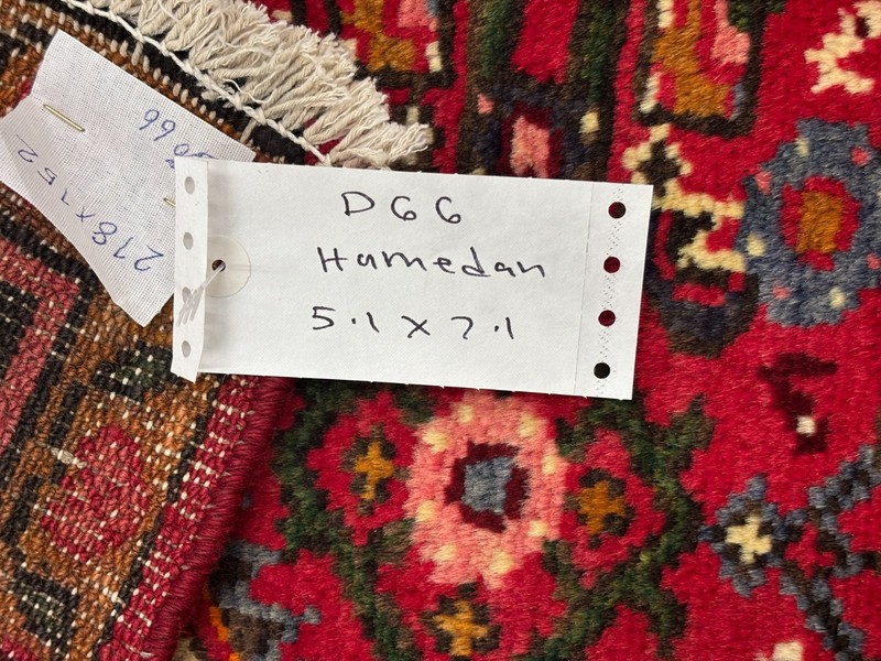 Hand Knotted Hamedan Wool 5x7 Red Tribal Vintage Traditional Oriental Area Rug gallery