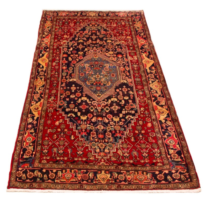 Vintage Traditional Hand-Knotted Area Rug 4'2" x 9'2" Oriental Wool Carpet gallery