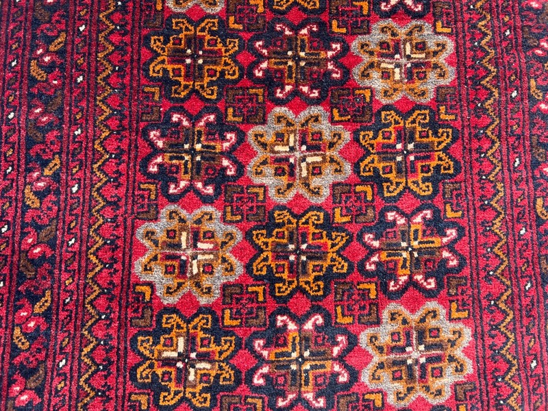 2'8x9'3 ft Vintage Turkmen Ersari Runner Rug Hand Knotted Wool Hallway Carpet gallery