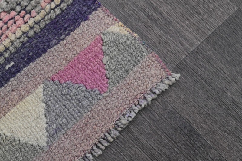 Vintage Turkish Runner Rug 2x11ft Wool Anatolian Handmade Hallway Oushak PURPLE gallery