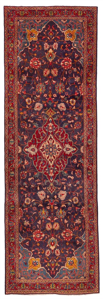 3'5" x 10'9" Vintage Hand-knotted Runner Rug Traditional Oriental Wool Carpet