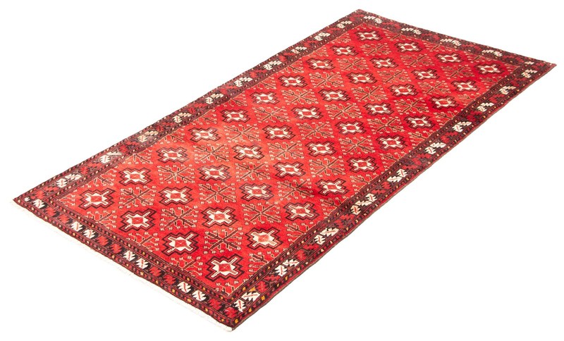 Vintage Hand-Knotted Area Rug 3'10" x 8'2" Traditional Wool Carpet gallery