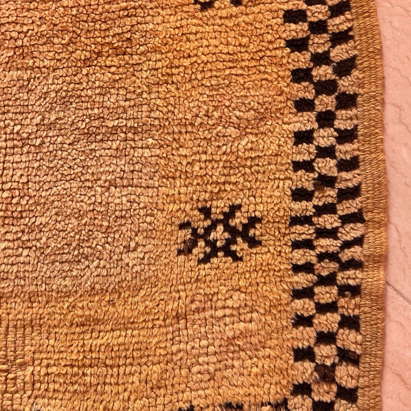 Vintage Rug 100% Natural Wool Handmade Rug From Morocco Minimalistic Berber Rug gallery
