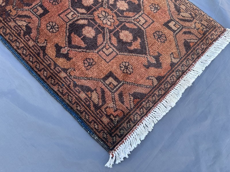 Vintage Turkmen Bukhara Rug 2x5 Soft Wool Runner Handmade Nomadic Laundry Rug gallery