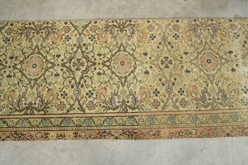 2x7 Turkish Wool Runner Rug Hand-Knotted Vintage Oushak Rug Decor Carpet,1154 gallery