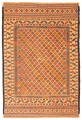 Vintage 4’1″ x 6’1″ Traditional Wool Hand Woven Oriental Area Rug