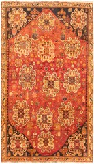 Vintage Hand-Knotted Carpet 4’9″ x 8’6″ Traditional Oriental Wool Area Rug
