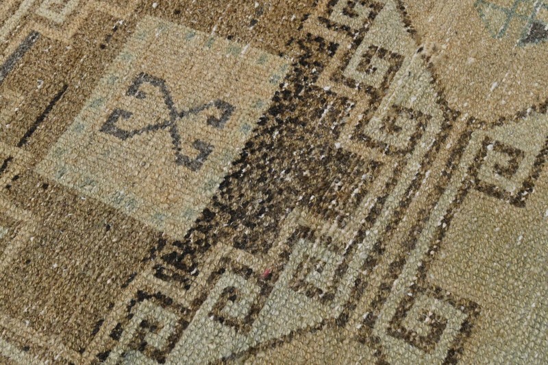 Vintage Turkish Runner Rug 3x9ft Wool Anatolian Handmade Hallway Oushak BEIGE gallery