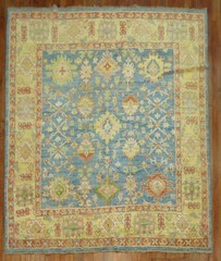 Modern Turkish Oushak Ushak Rug Size 8’3”x9’1”