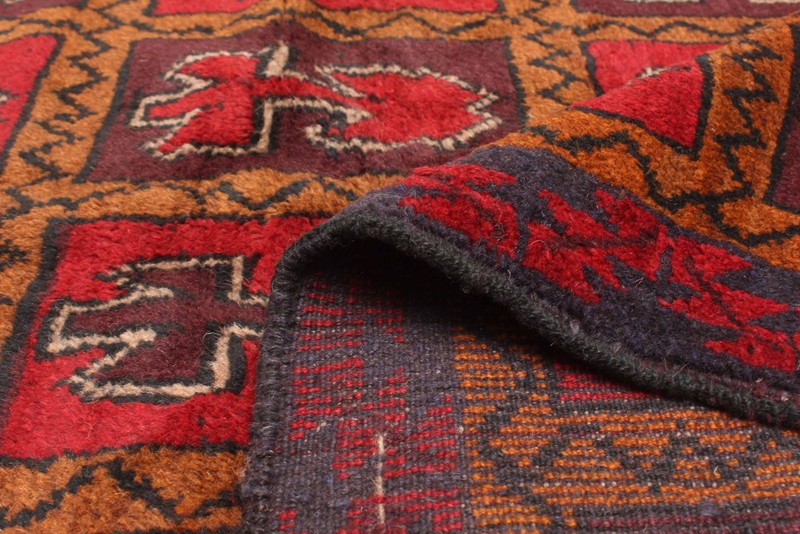 Vintage Geometric Area Rug 3'8" x 6'0" Traditional Hand-Knotted Wool Carpet gallery