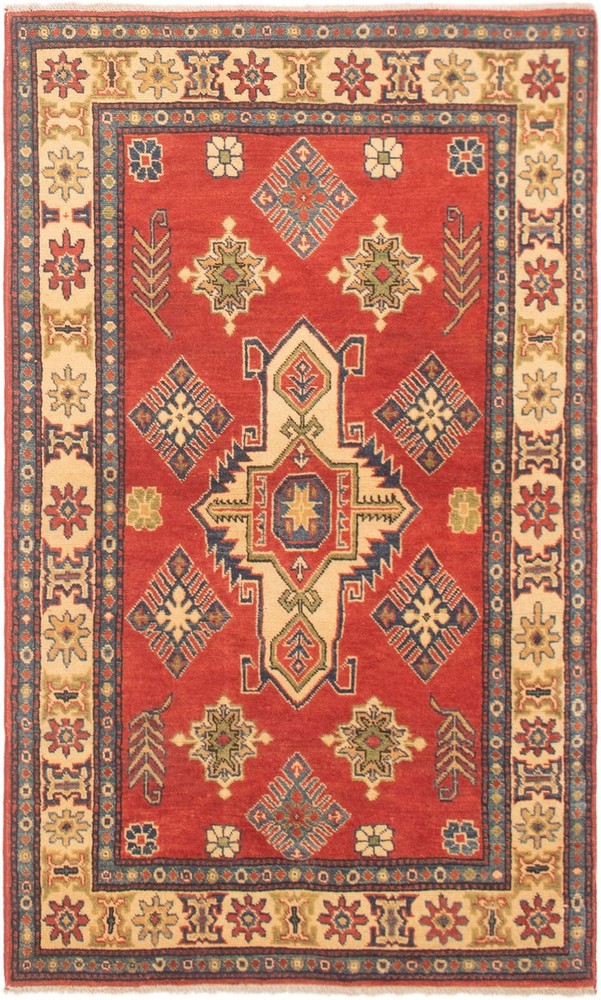 Vintage Hand-Knotted Area Rug 3'9" x 6'4" Traditional Wool Carpet