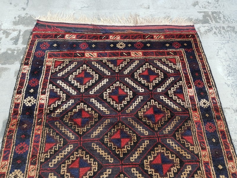 Classic Rug 6'6"x3'6" ft Nomadic Afghan Baloch Rug Vintage Wool Area rug ethnic gallery