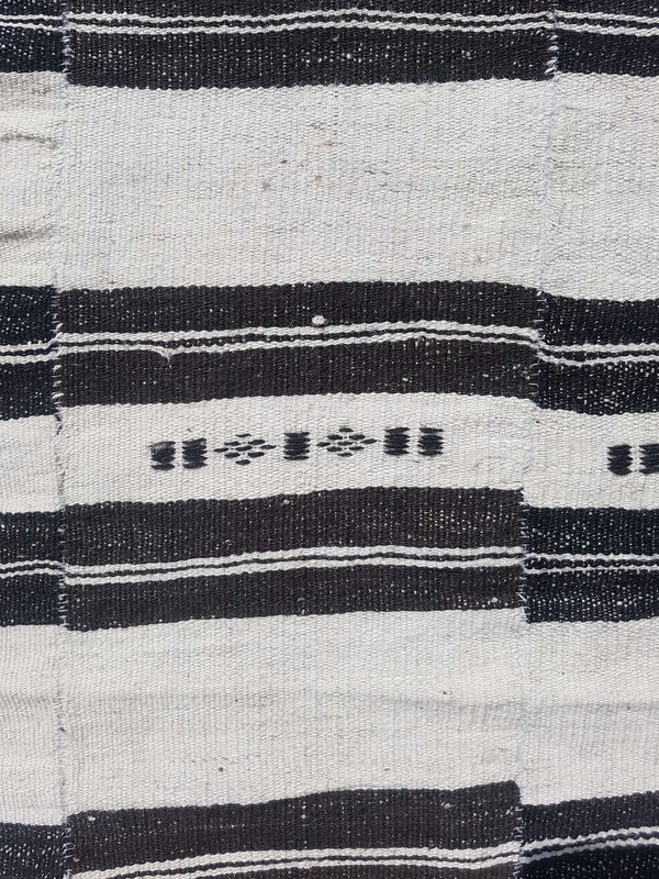 Vintage Handmade African Fulani Wool Kilim Rug Carpet 220x132 cm gallery