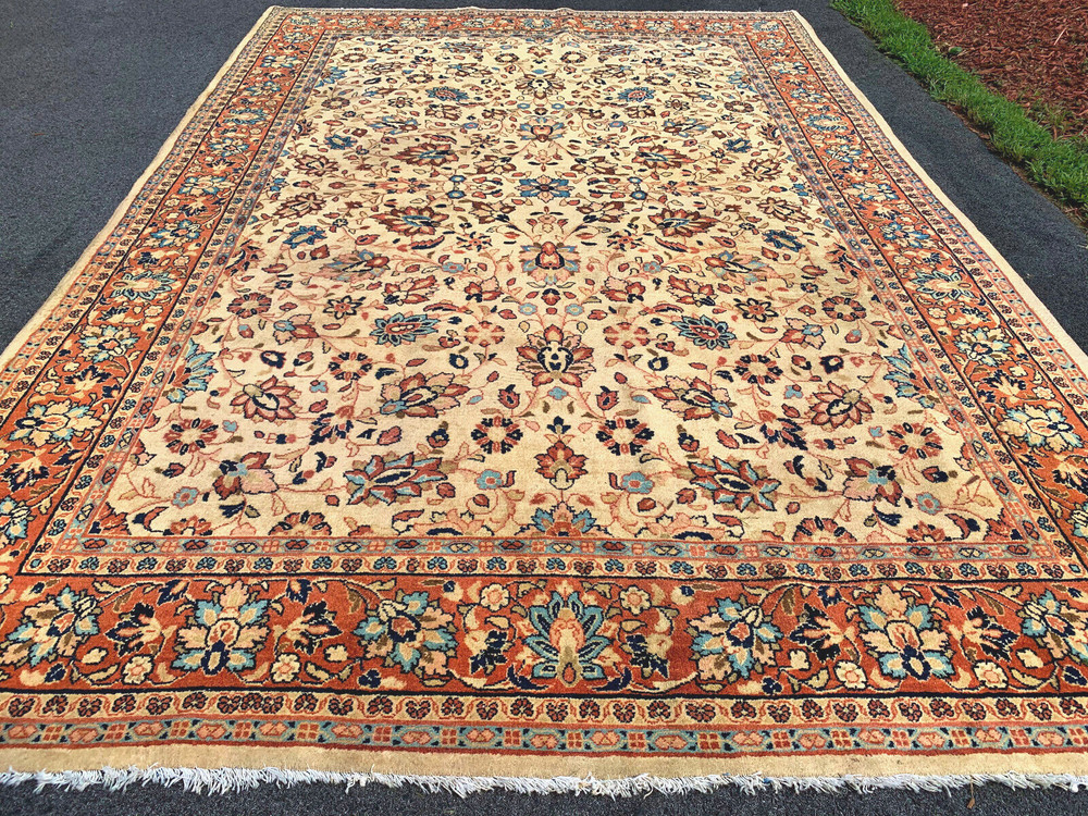 ANTIQUE AMERICAN P....N SAROUK RUG 7X10FT CIRCA 1920