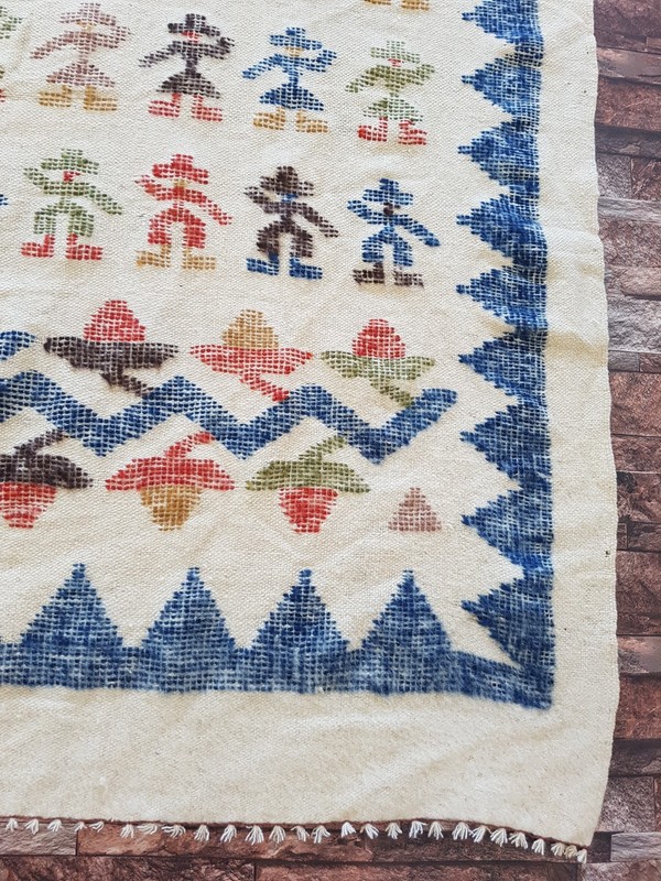 Vintage Handmade Traditional Lovely Tanusian Kilim Floor Rug Carpet 191x157 cm gallery