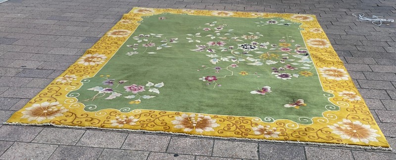 Antique Art Deco Chinese Rug, Butterfly Meet finely, #17452, c-1920 gallery