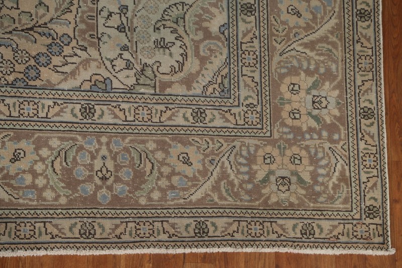Distressed Living Room Area Rug 8x11 Vintage Muted Wool Hand-made Classic Carpet gallery