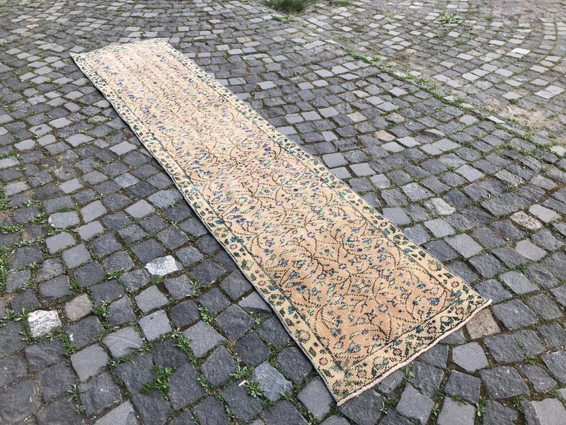 Turkish Antique rug Bohemian Area rug Oushak rug Vintage Rug Handmade Wool rug gallery