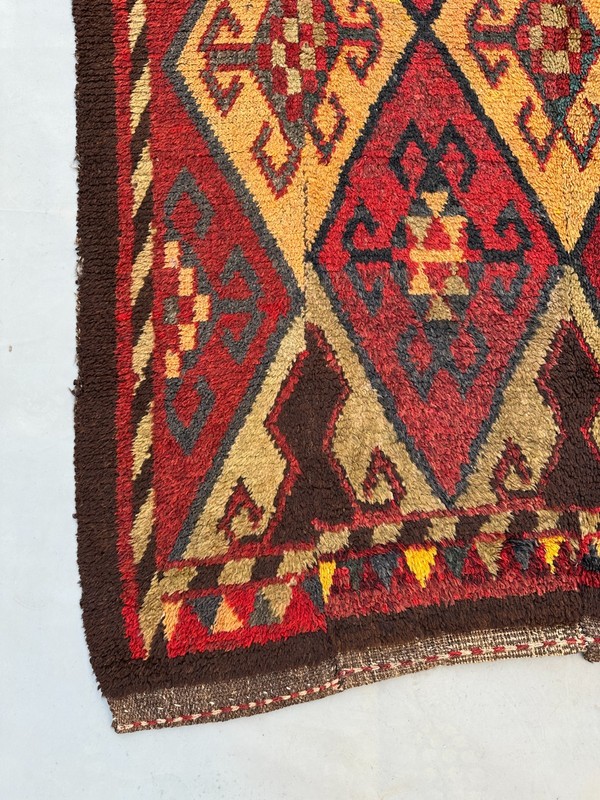 COLLECTORS' ITEM Antique Kazak Caucasian Uzbekistan Natural Dye Shirvan Runner gallery