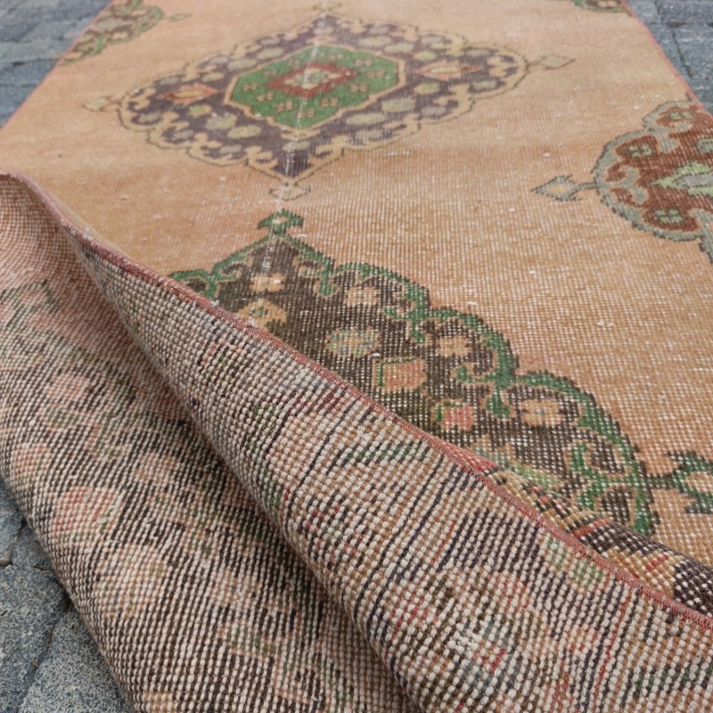 3x13 Turkish kitchen rug 2.85 x 12.59 ft Vintage Handmade 87 x 384 cm Runner Rug gallery