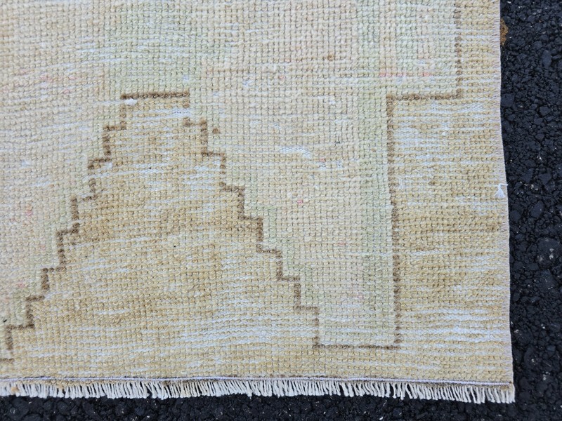 2x4 Ft Vintage Neutral Small Rug, Turkish Oushak Wool Rug, Beige Brown Area Rug gallery